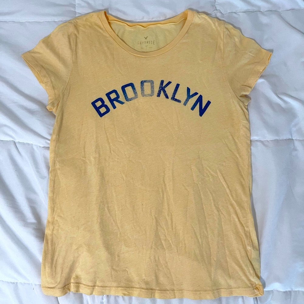 yellow t-shirt